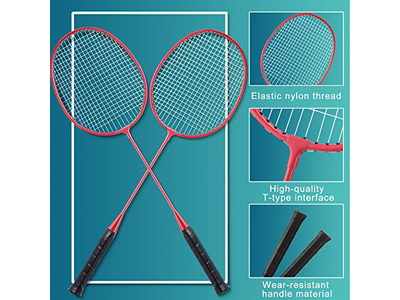  10 Packs Badminton Rackets Set with 15 Shuttlecocks