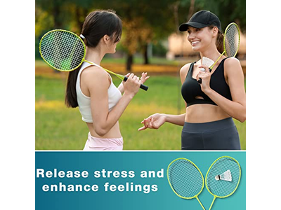  10 Packs Badminton Rackets Set with 15 Shuttlecocks