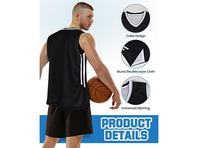 12 Pcs Blank Reversible Basketball Jersey
