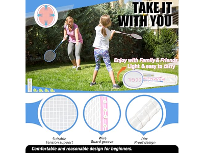 Badminton Racket Set with Carrying Bag