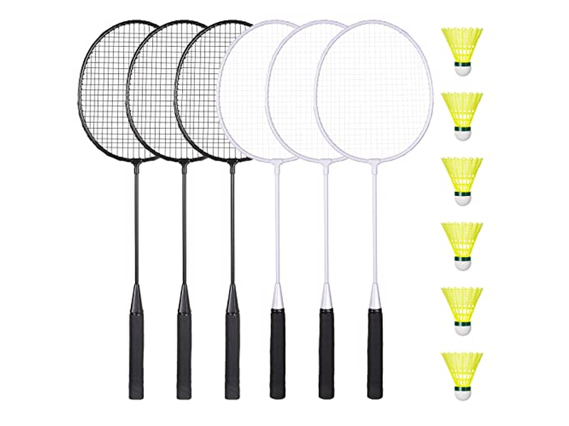 Badminton Rackets Set with 6 Badminton