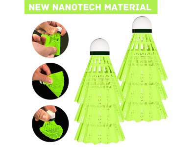 Badminton shuttlecocks Birdies 6 Pcs Plastic Nylon Badminton Birdie Ball Set 