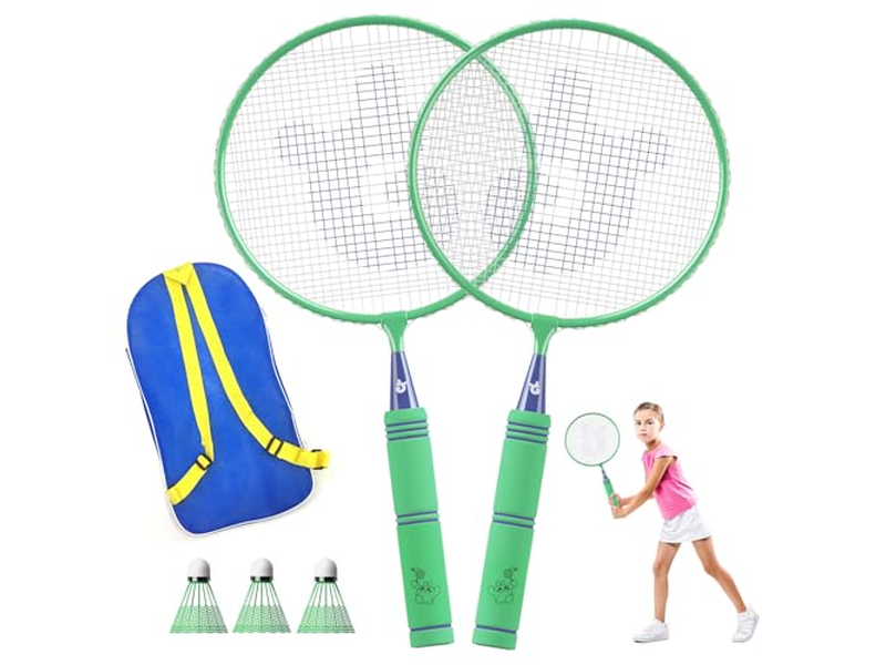 Kids Badminton Rackets Set with Soft Grip