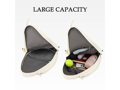 Rejolly Tennis Racket Sling Bag for Women Men Quilted Water