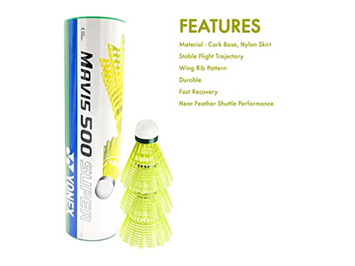YONEX Mavis 500 Super Nylon Shuttlecock