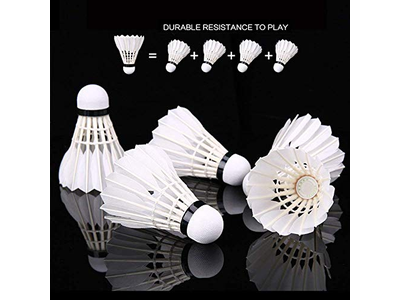 12-Pack Feather Badminton Shuttlecocks