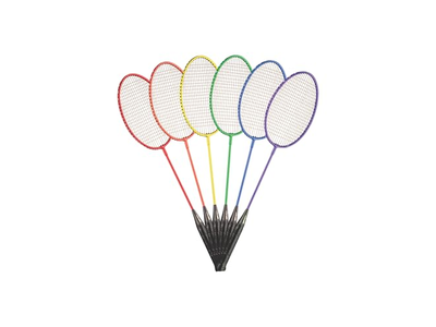 Sports Tempered Steel Badminton Rackets Set of 6